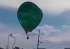 BALÃO PEGA FOGO APÓS TOCAR EM REDE ELÉTRICA EM MT E ALERTA PARA RISCO NO BALONISMO