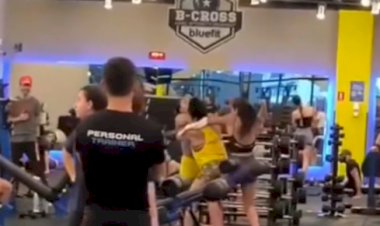 Briga em academia de Goiânia por disputa de aparelho termina em socos e chutes